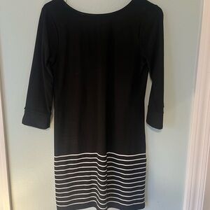 White House Black Market Black and White Striped Dress